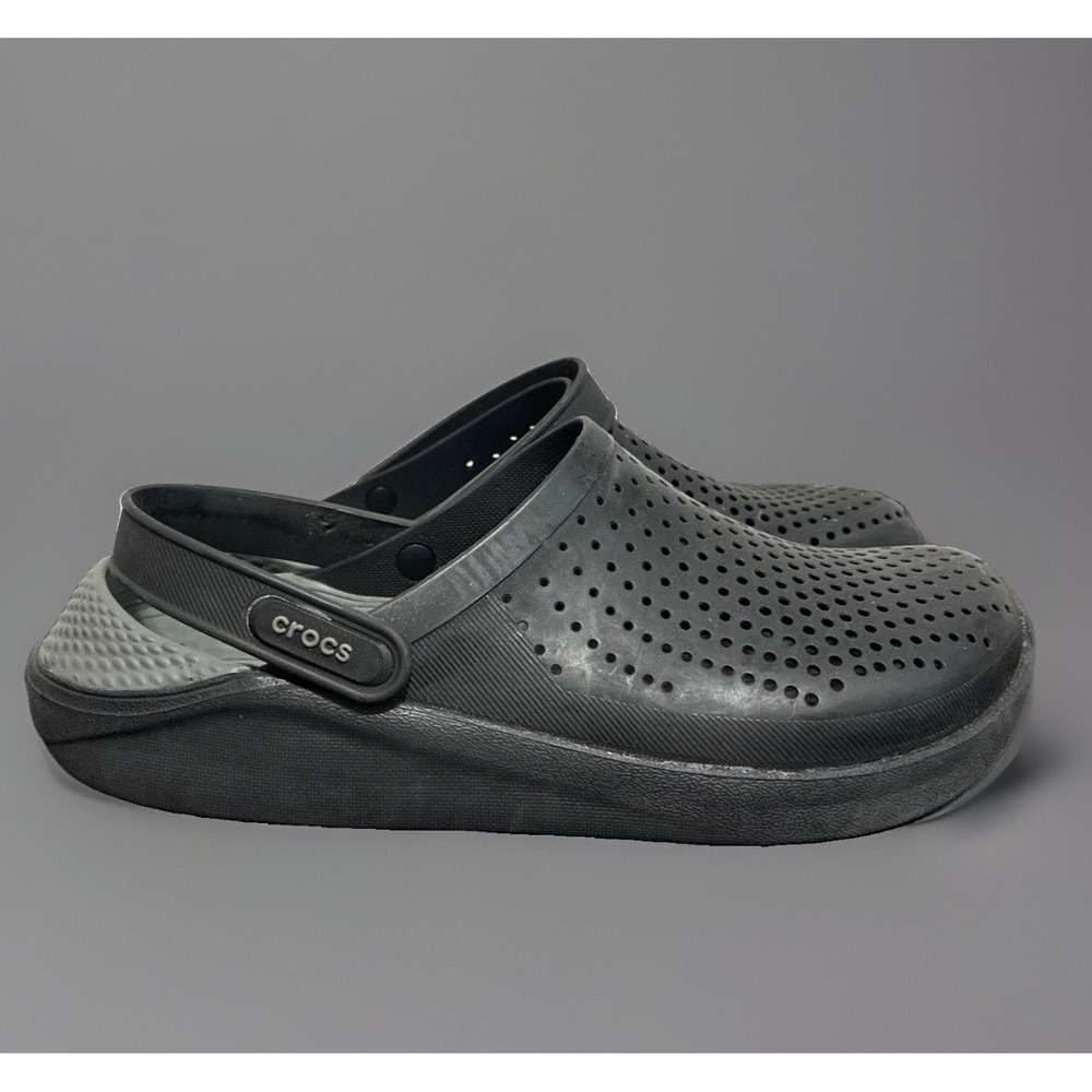 Crocs Literide Clog | Mens 7 Women's 9 | Black | Slip On Shoes | Crocs